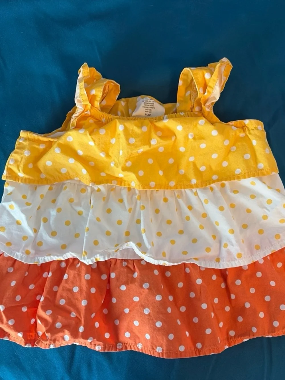 Bright colored polka dot dress